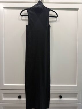 Pam and Gela Sleeveless Black Mockneck Maxi Dress